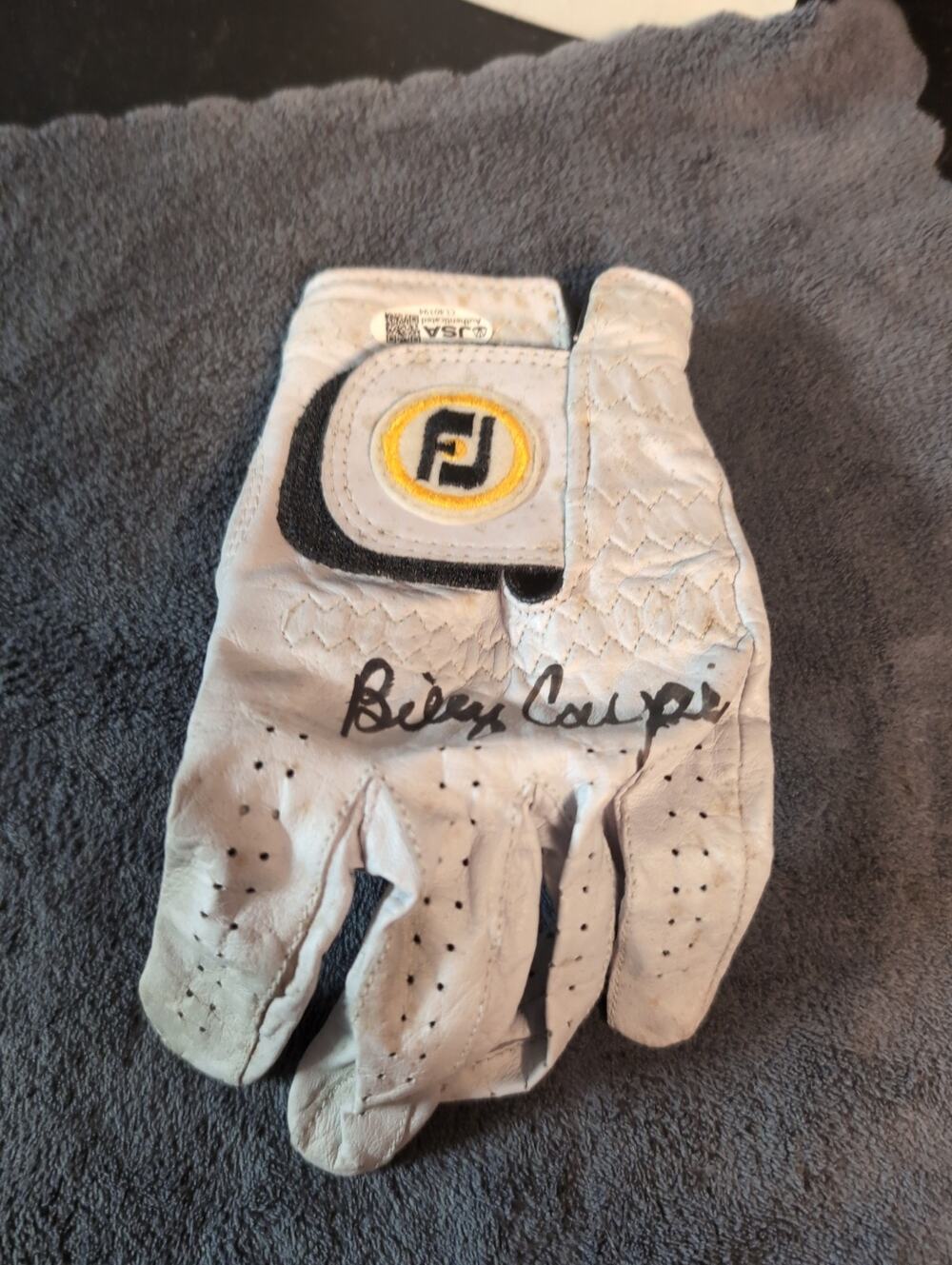 Billy Casper Signed Glove Event Used JSA PGA HOF